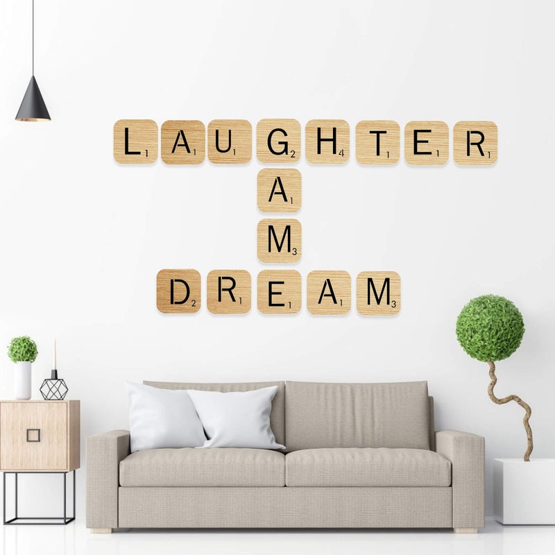 BBAXI 26pcs Scrabble Letters Stencil, Reusable Scrabble Letters for Wall Decor, DIY Crafts, Painting and Family Names (3inch) - Image 5